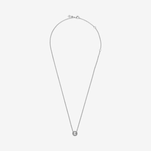 Pandora Sterling Silver Round Halo Necklace - Picture 2 of 11